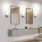 Luxrite 14in Square Modern LED Wall Sconce Brushed Nickel 5CCT 2700K-5000K 16W 1000LM Dimmable Damp Rated LR32167-1PK - alternate 2